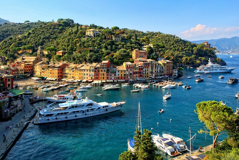 Barco em Portofino, Itália