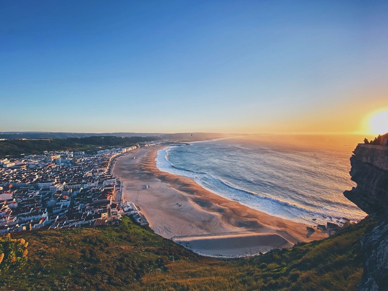 - Panorâmica da Praia da Nazaré, Portugal